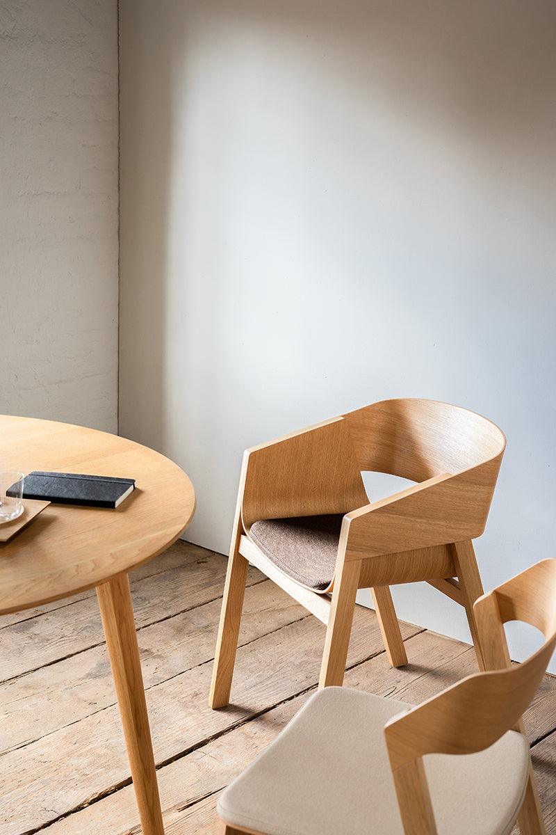 Merano Upholstered/Wood Armchair - WOO .Design