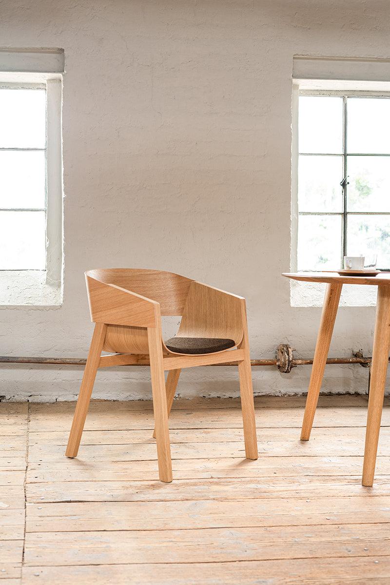 Merano Upholstered/Wood Armchair - WOO .Design