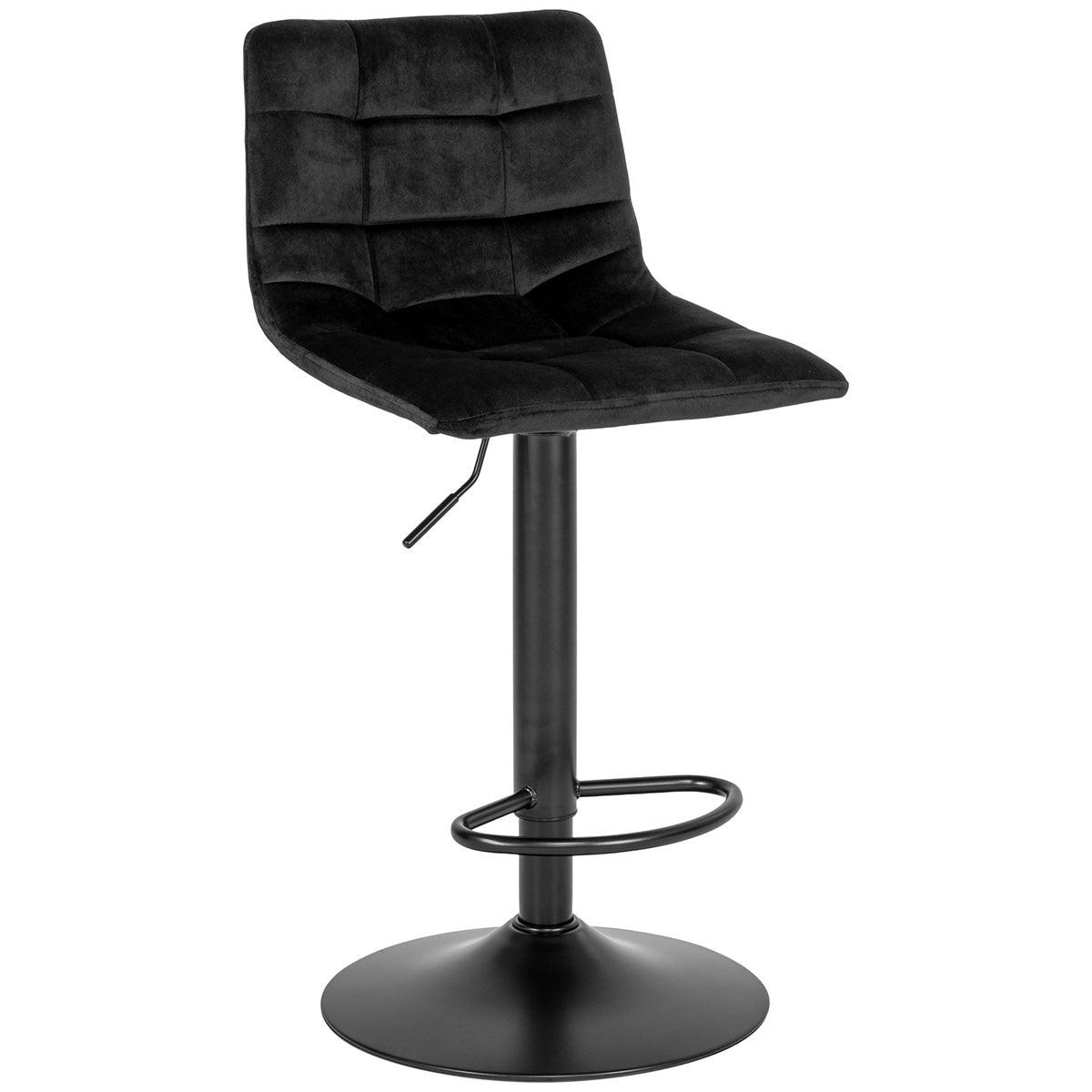 Middelfart Black Velvet Bar Chair (2/Set) - WOO .Design