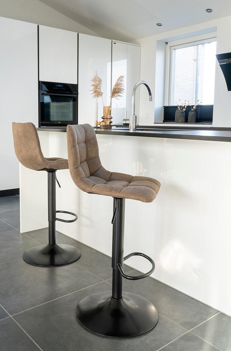 Middelfart Microfiber Bar Chair (2/Set) - WOO .Design