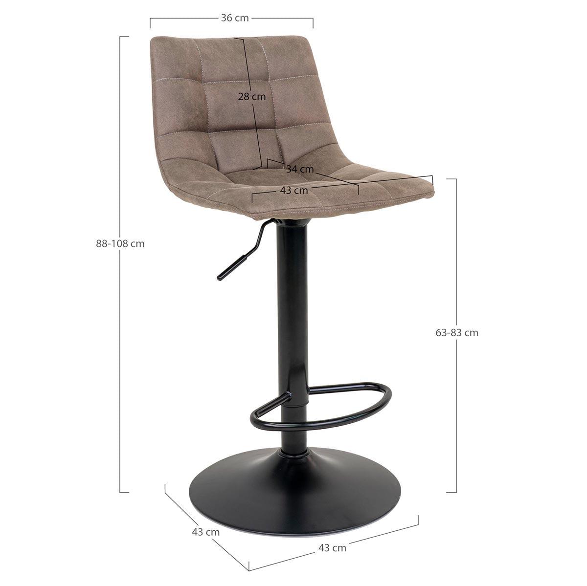 Middelfart Microfiber Bar Chair (2/Set) - WOO .Design