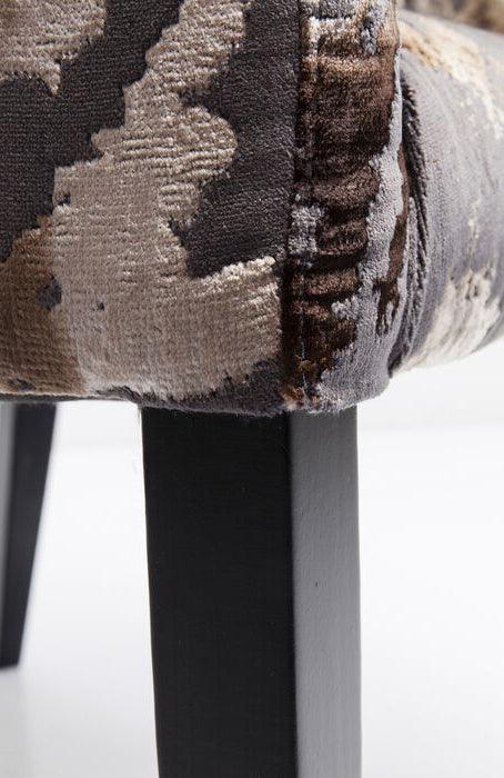 Mode Sublime Dark Brown Velvet Chair with Armrest - WOO .Design