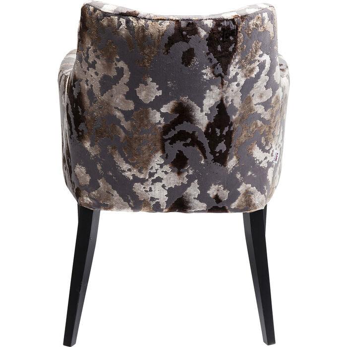 Mode Sublime Dark Brown Velvet Chair with Armrest - WOO .Design