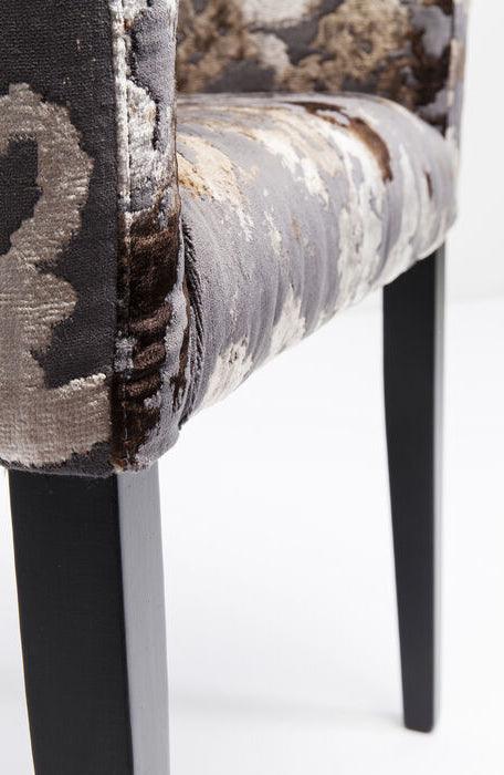 Mode Sublime Dark Brown Velvet Chair with Armrest - WOO .Design