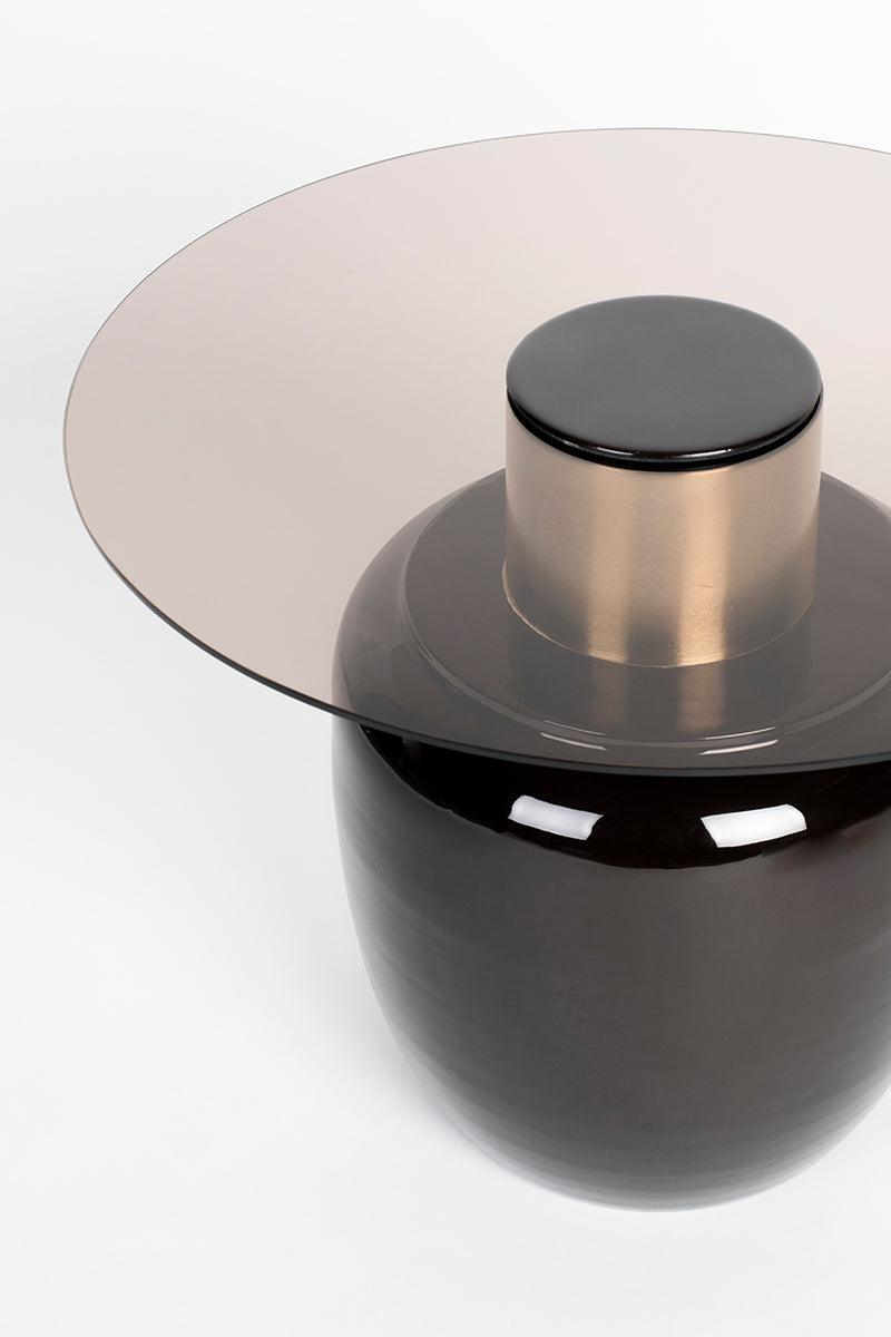 Mohra Brown Glass Side Table - WOO .Design