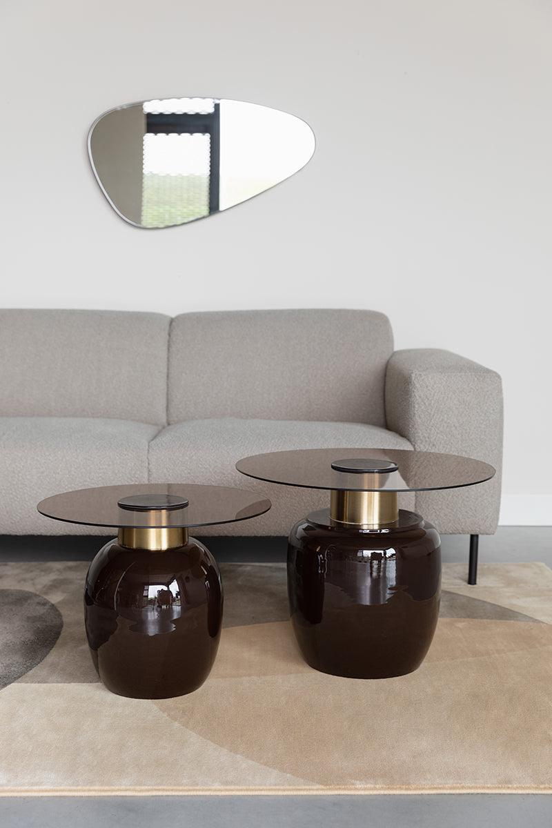 Mohra Brown Glass Side Table - WOO .Design