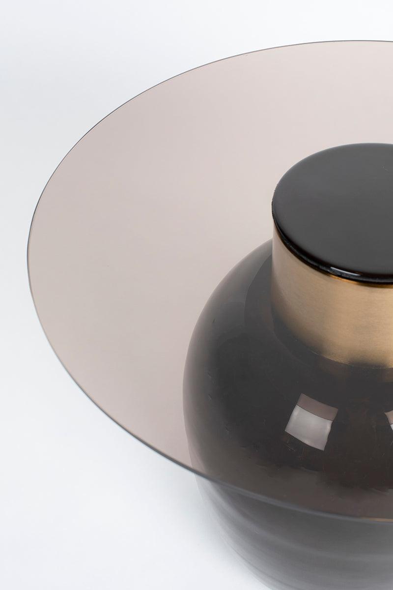 Mohra Brown Glass Side Table - WOO .Design