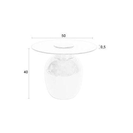Mohra Brown Glass Side Table - WOO .Design
