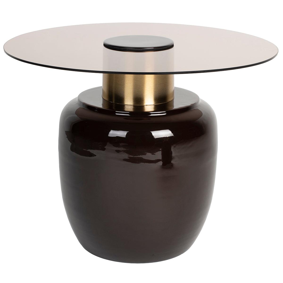 Mohra Brown Glass Side Table - WOO .Design