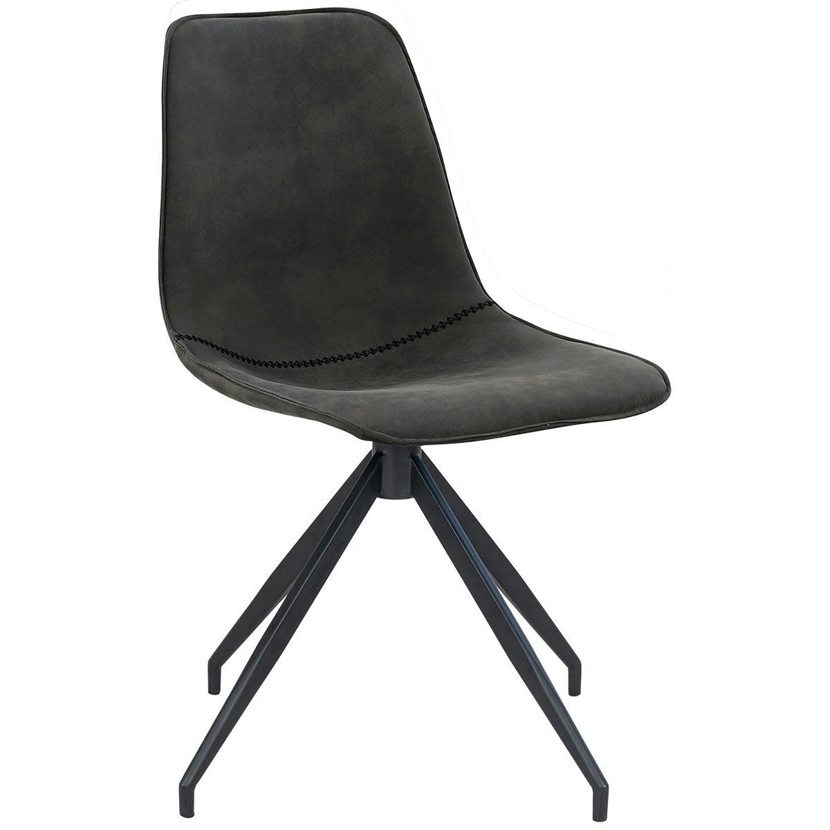 Monaco Grey Microfiber Swivel Dining Chair (2/Set) - WOO .Design