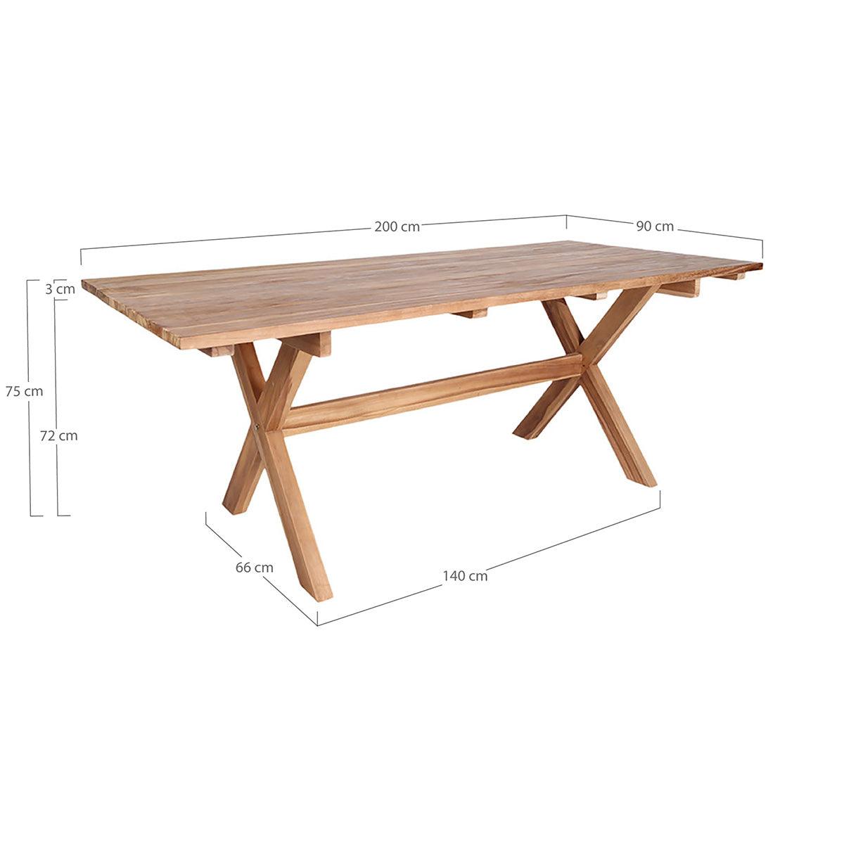 Murcia Natural Recycle Teak Wood Dining Table - WOO .Design