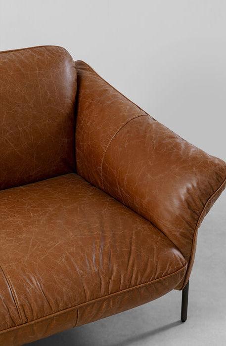 Napa Brown Leather Sofa - WOO .Design