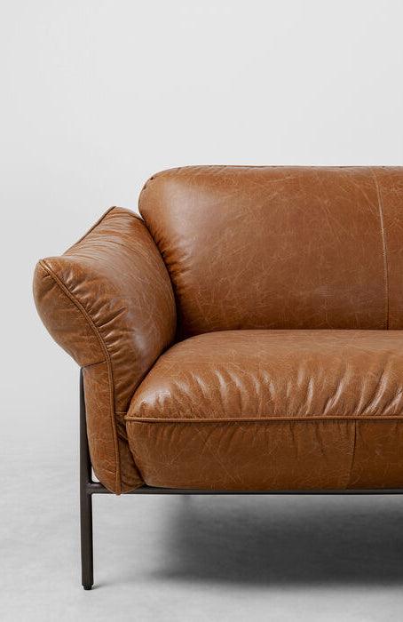 Napa Brown Leather Sofa - WOO .Design