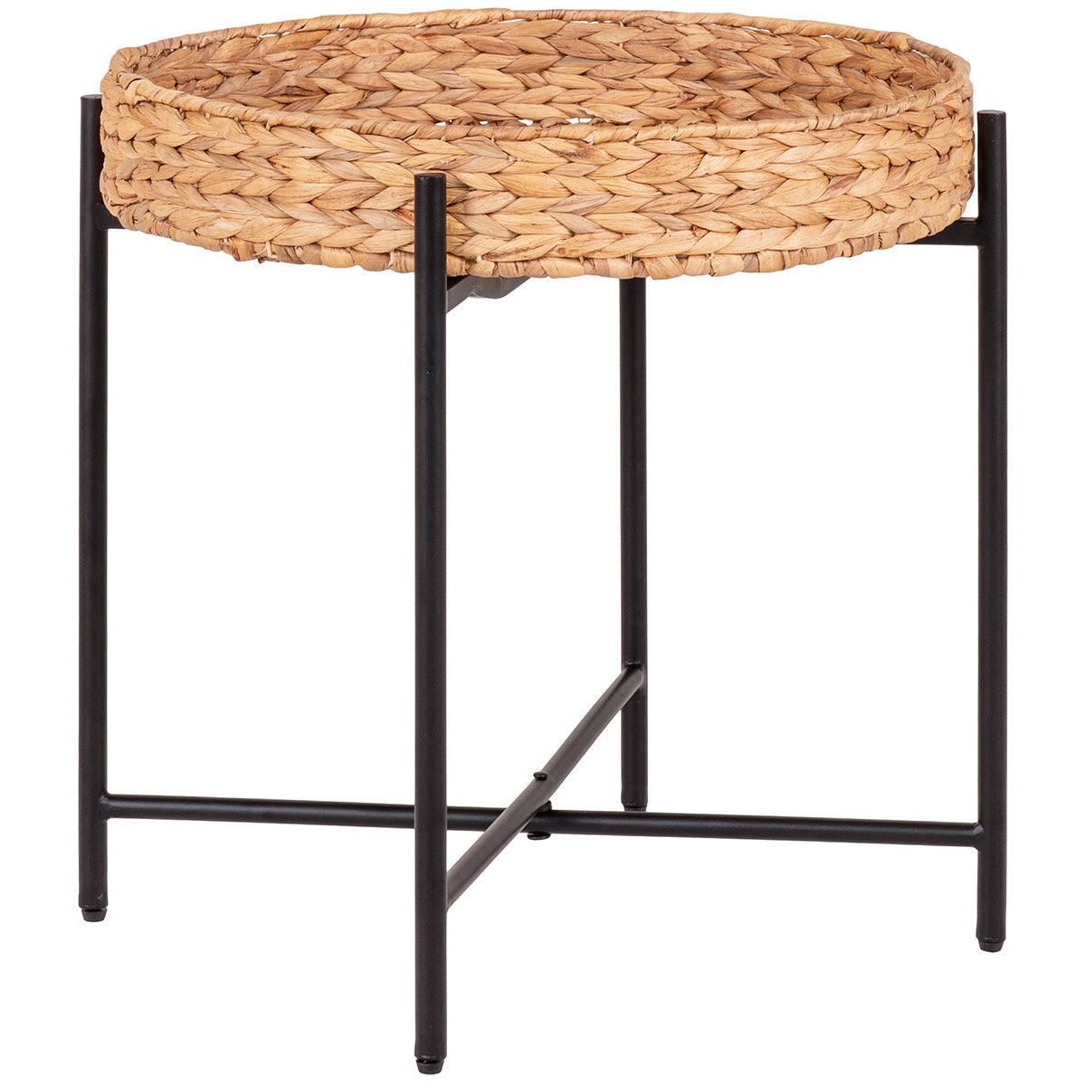 Naro Natural Water Hyacinth Side Table - WOO .Design