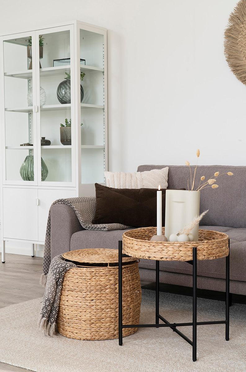 Naro Natural Water Hyacinth Side Table - WOO .Design
