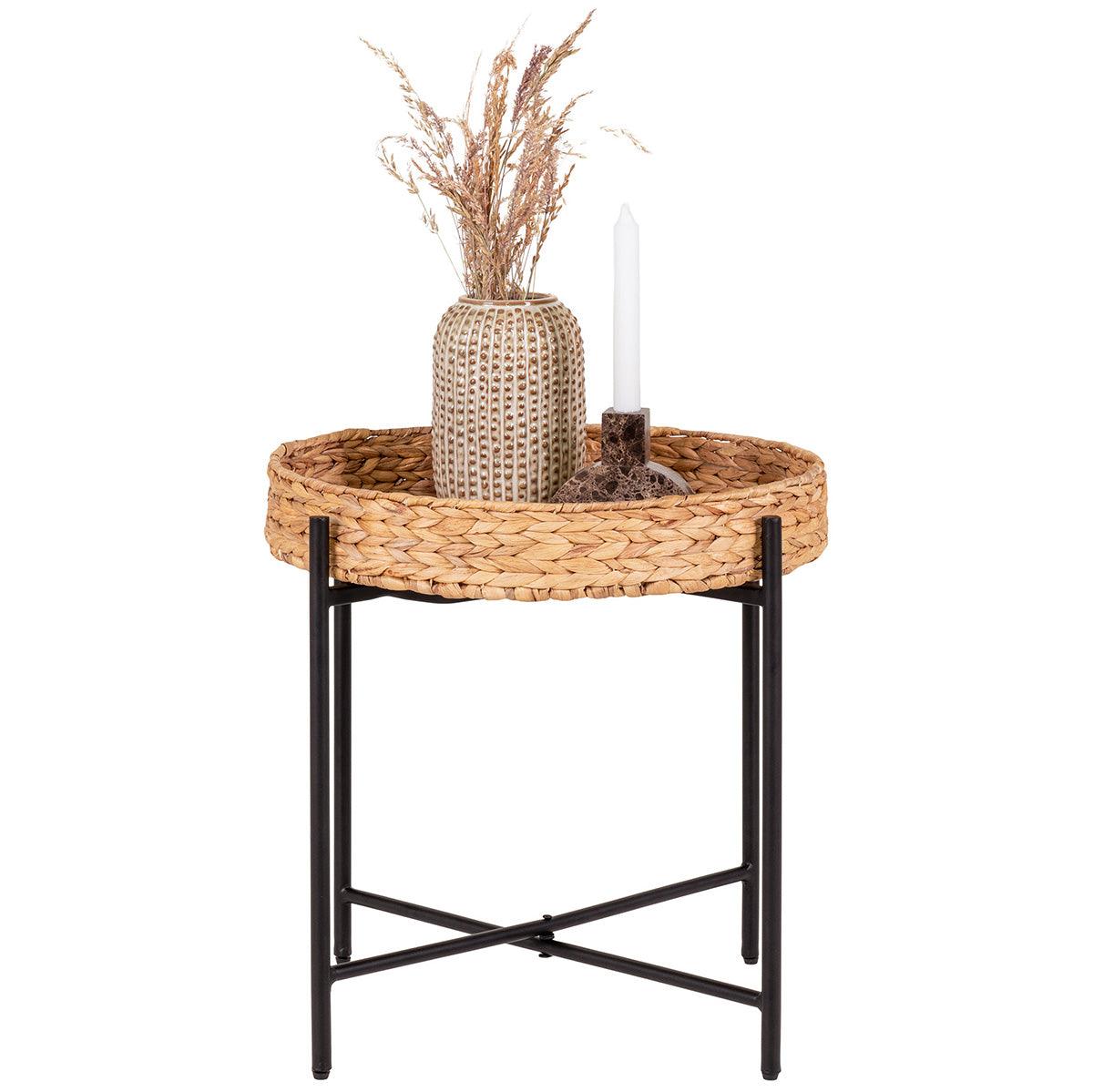 Naro Natural Water Hyacinth Side Table - WOO .Design