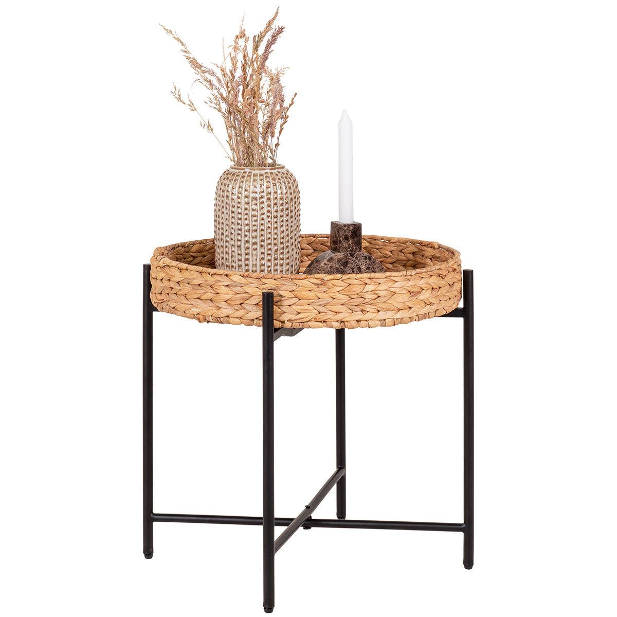 Naro Natural Water Hyacinth Side Table - WOO .Design
