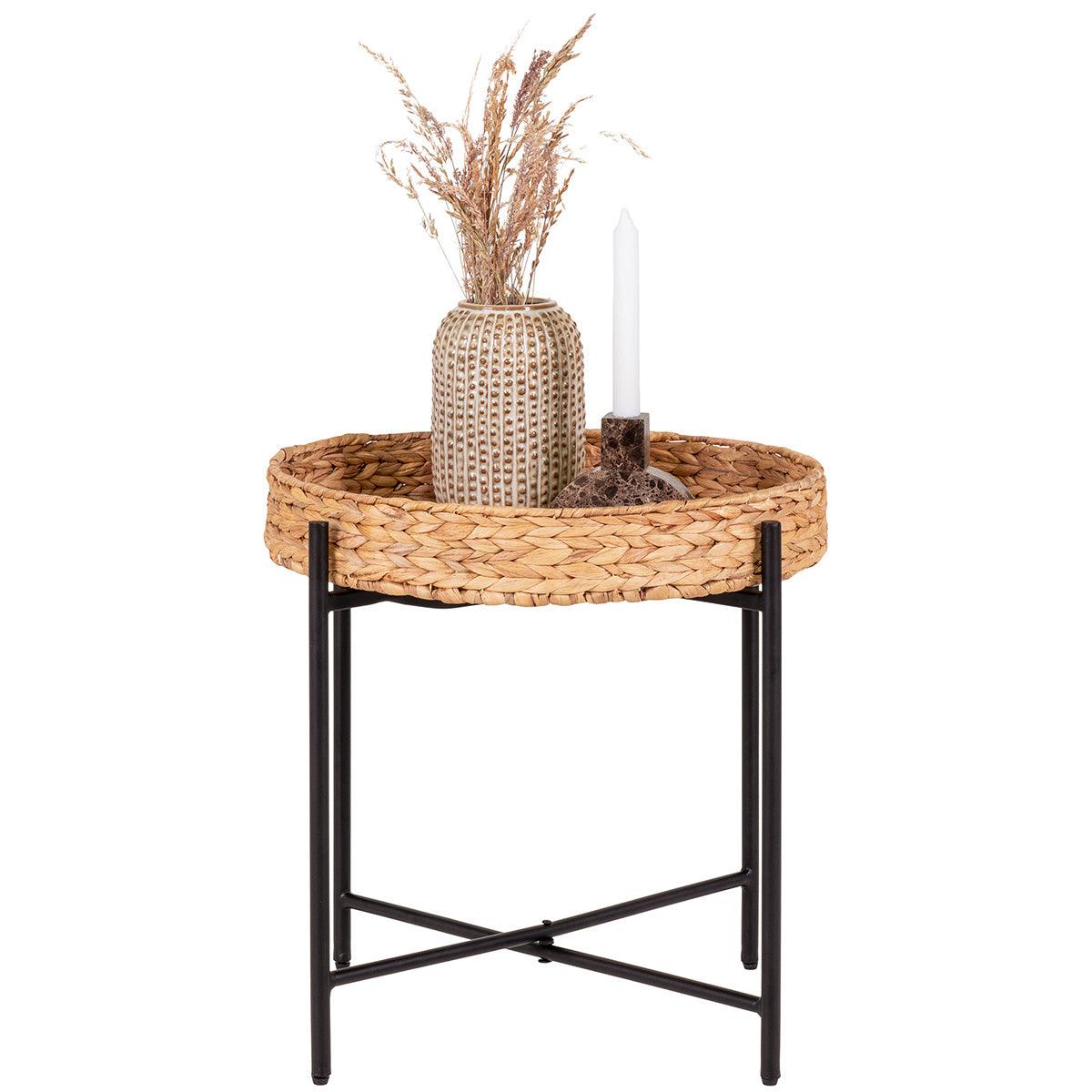 Naro Natural Water Hyacinth Side Table - WOO .Design