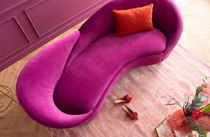 Night Fever Fuchsia Velvet 3 Seater Sofa - WOO .Design