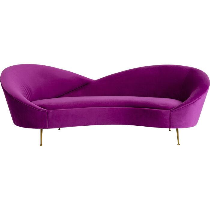 Night Fever Fuchsia Velvet 3 Seater Sofa - WOO .Design
