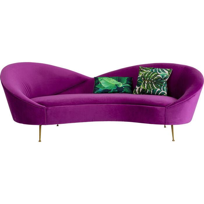 Night Fever Fuchsia Velvet 3 Seater Sofa - WOO .Design