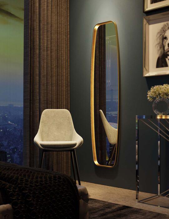 Opera Gold Oval Wall Mirror - WOO .Design