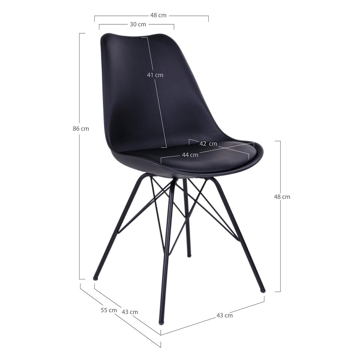 Oslo Black Dining Chair (2/Set) - WOO .Design