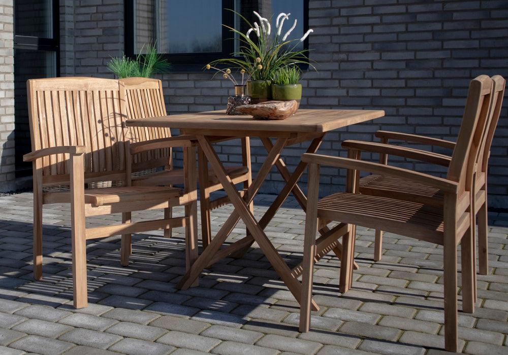 Oviedo Natural Teak Wood Rectangular Dining Table - WOO .Design