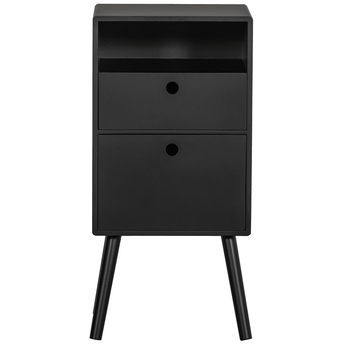 Ozzy Black Wood High Night Stand - WOO .Design