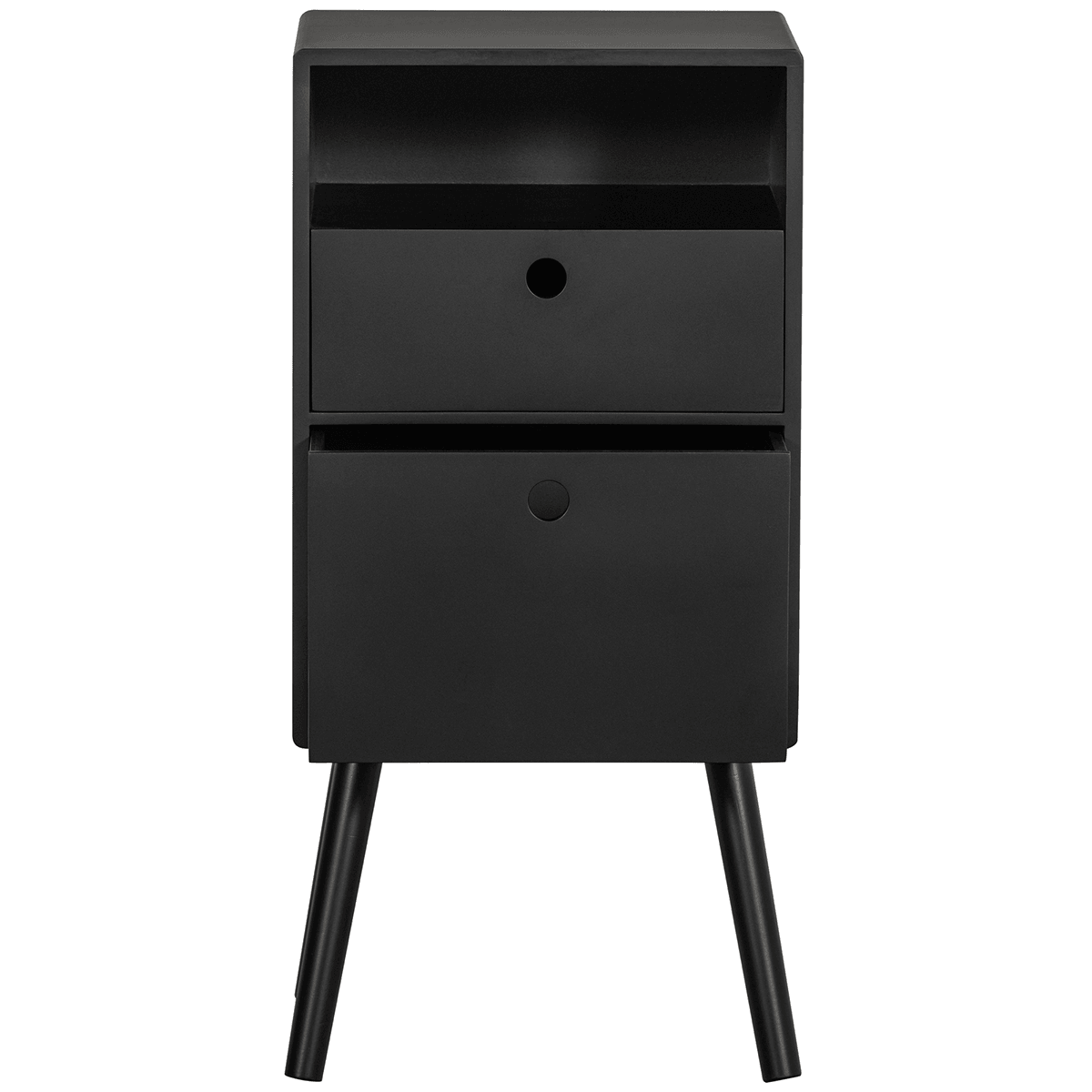 Ozzy Black Wood High Night Stand - WOO .Design