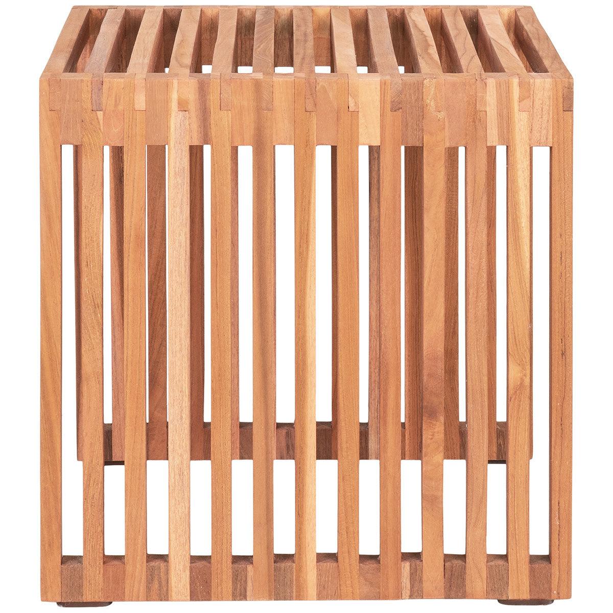 Pego Natural Teak Wood Side Table - WOO .Design