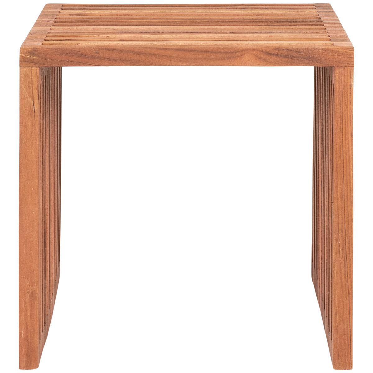 Pego Natural Teak Wood Side Table - WOO .Design