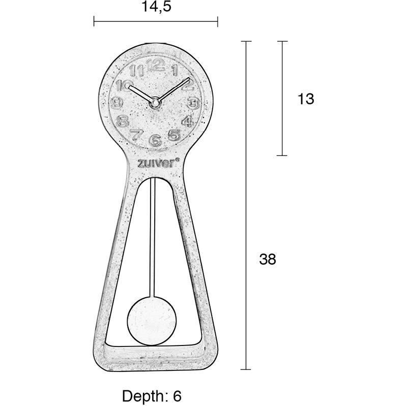 Pendulum Terrazzo White Time Clock - WOO .Design