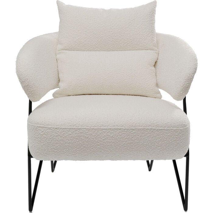 Peppo White Bouclé Armchair - WOO .Design