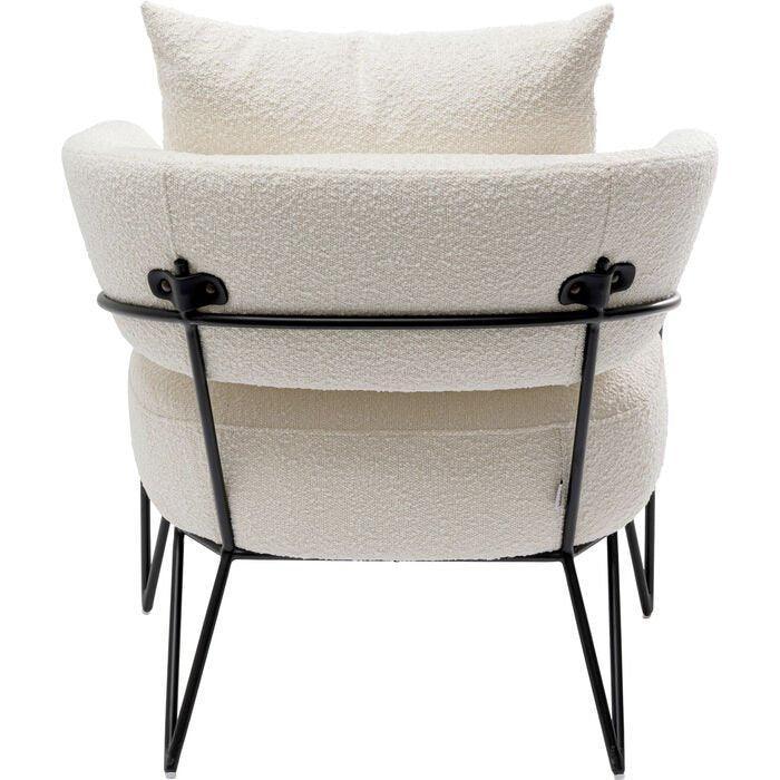 Peppo White Bouclé Armchair - WOO .Design