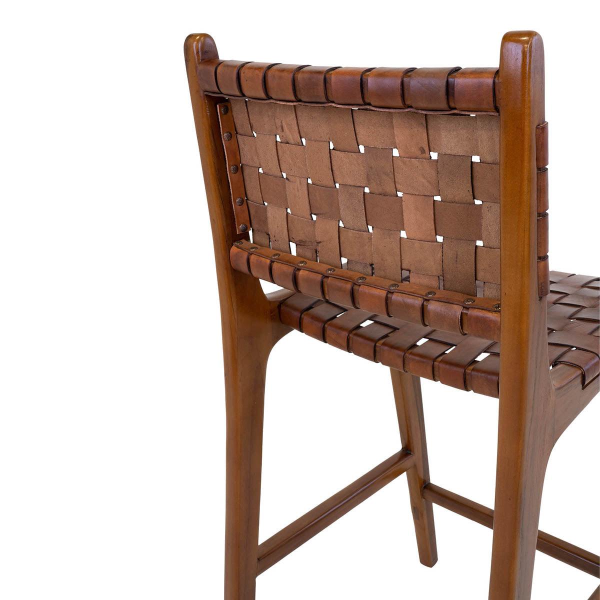 Perugia Brown Leather Counter Chair - WOO .Design