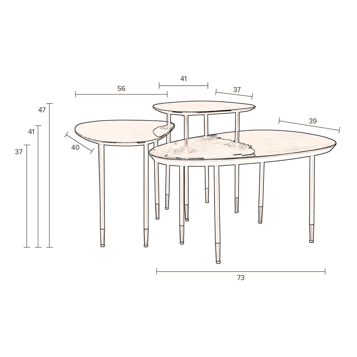 Phyllis Side Table (3/Set) - WOO .Design
