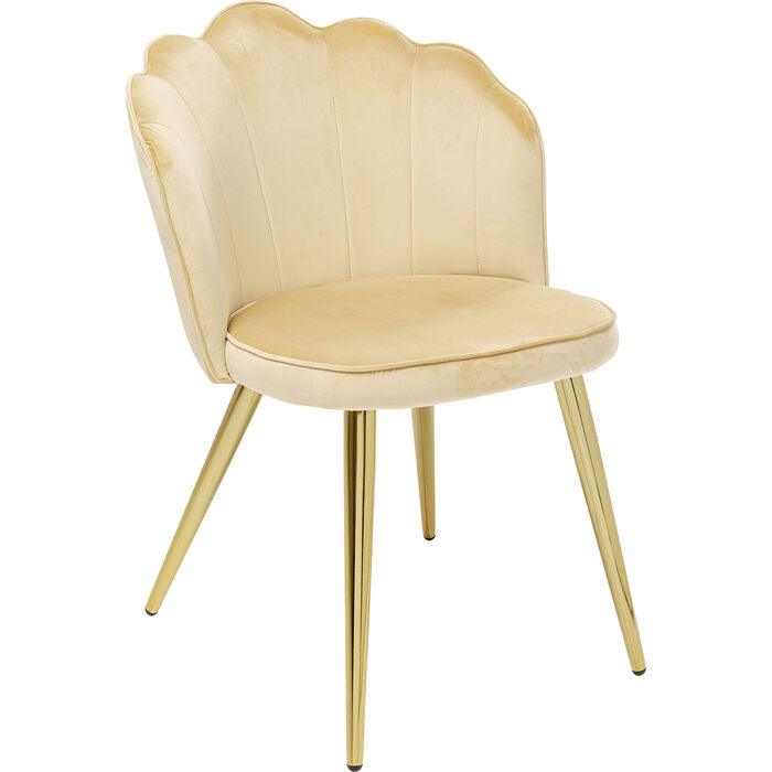 Velvet on sale chair beige