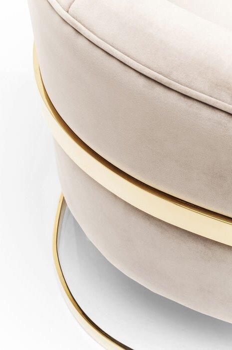 Pure Elegance Beige Velvet Contemporary Armchair - WOO .Design