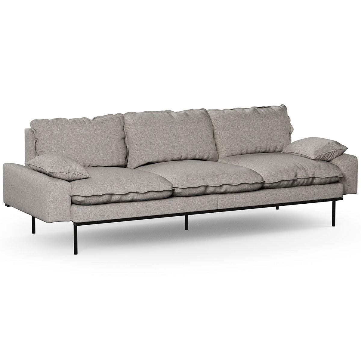 Retro Light Grey Sneak Sofa - WOO .Design
