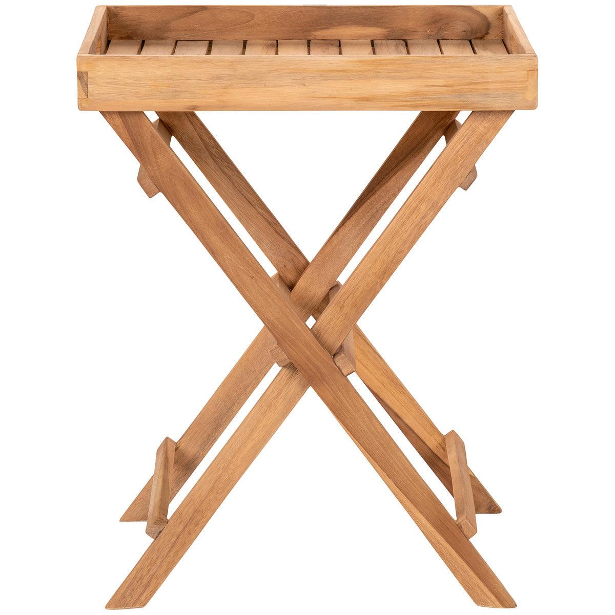 Ronda Natural Teak Wood Tray Table - WOO .Design