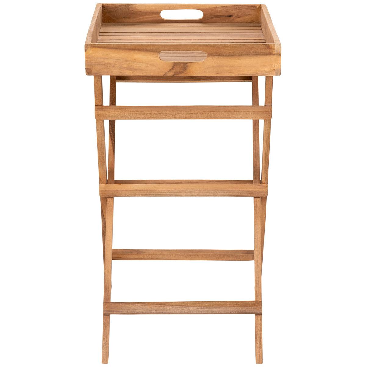 Ronda Natural Teak Wood Tray Table - WOO .Design