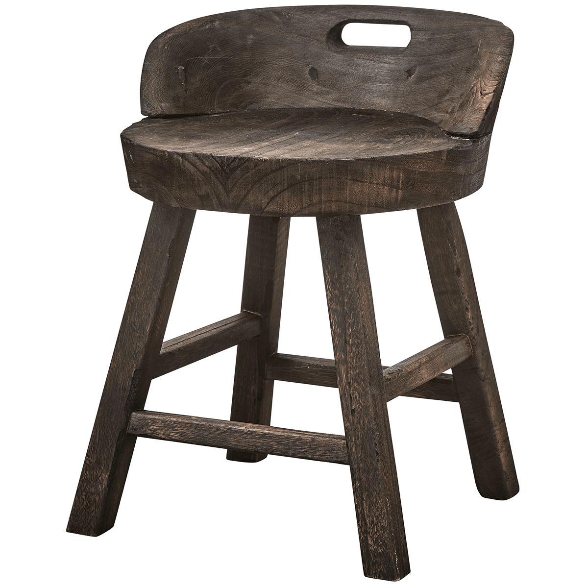 Rosalie Dark Brown Decorative Stool - WOO .Design