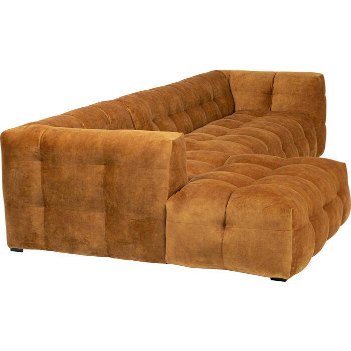 Salamanca Gold Brown Velvet Corner Sofa - WOO .Design