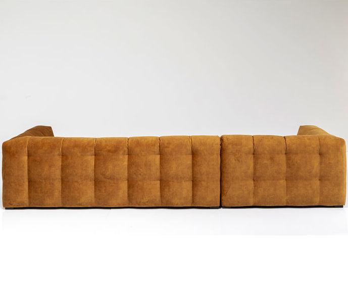 Salamanca Gold Brown Velvet Corner Sofa - WOO .Design