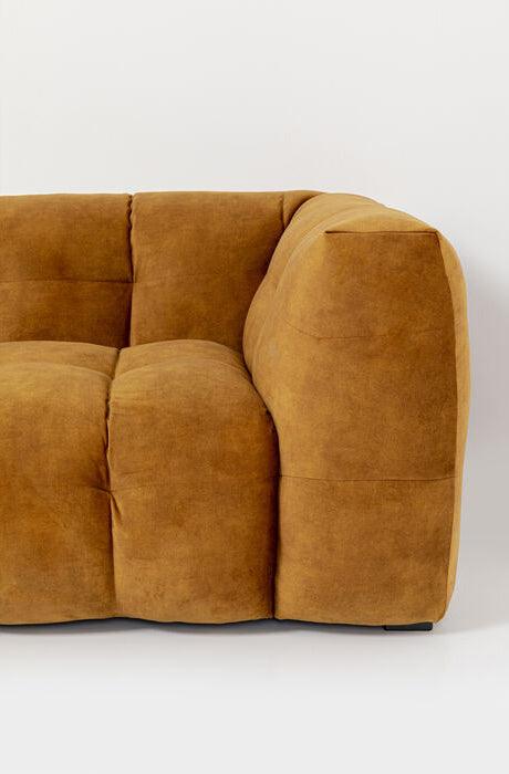 Salamanca Gold Brown Velvet Corner Sofa - WOO .Design