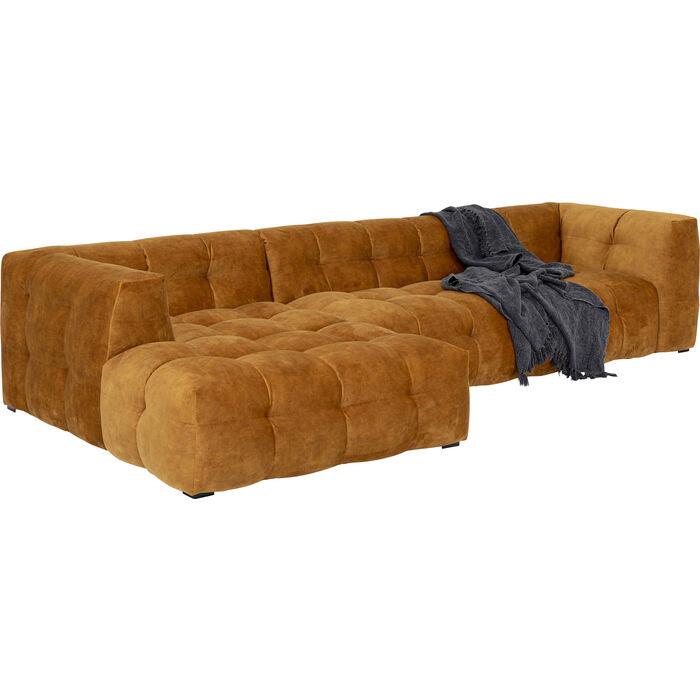 Salamanca Gold Brown Velvet Corner Sofa - WOO .Design