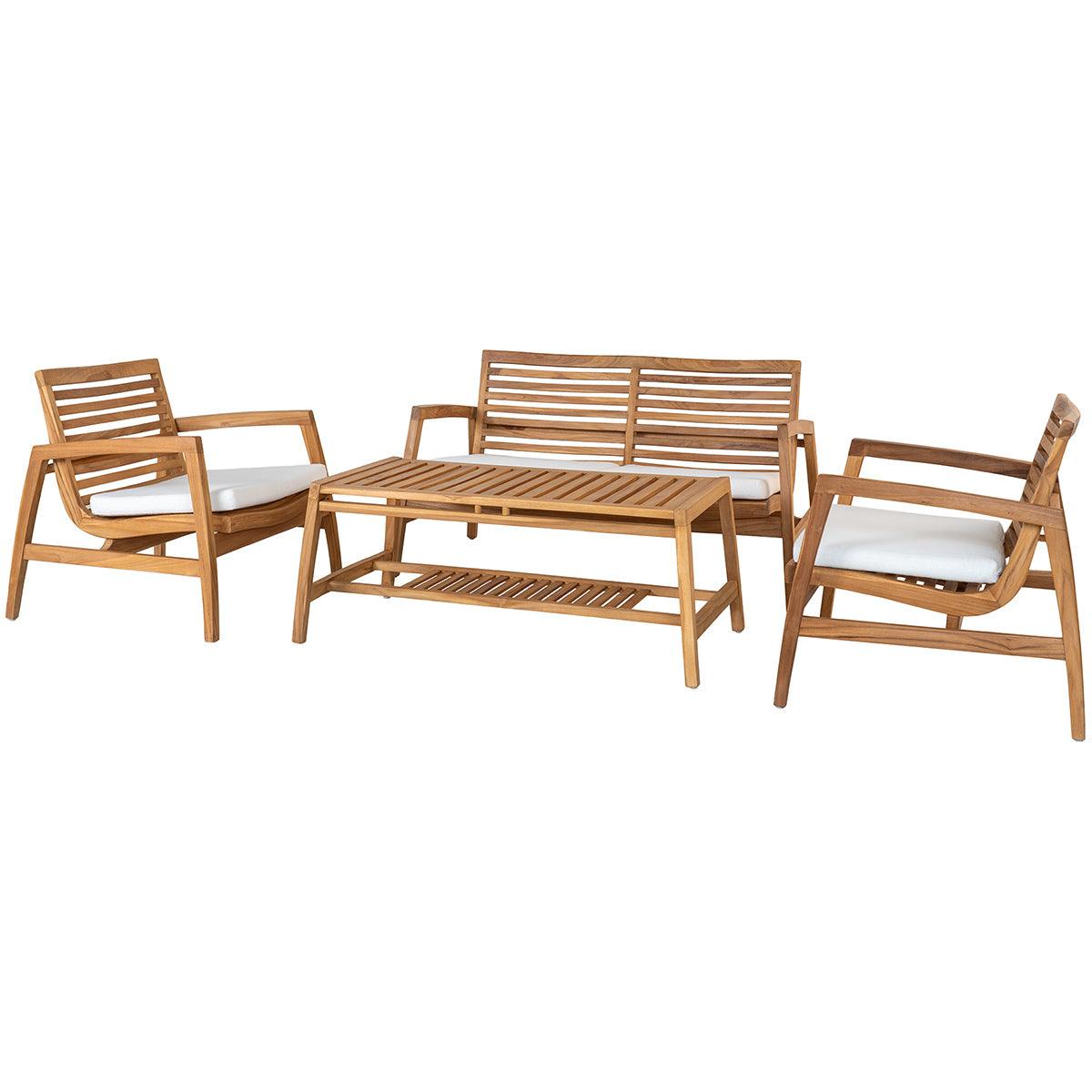 Santander Natural Teak Wood Lounge Set - WOO .Design