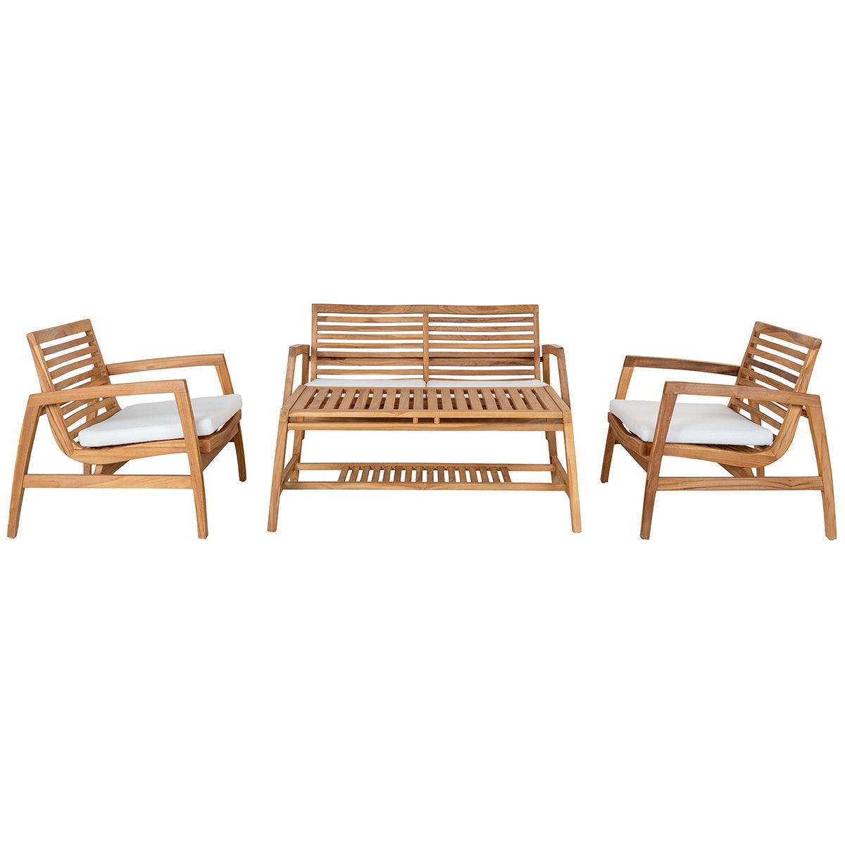 Santander Natural Teak Wood Lounge Set - WOO .Design