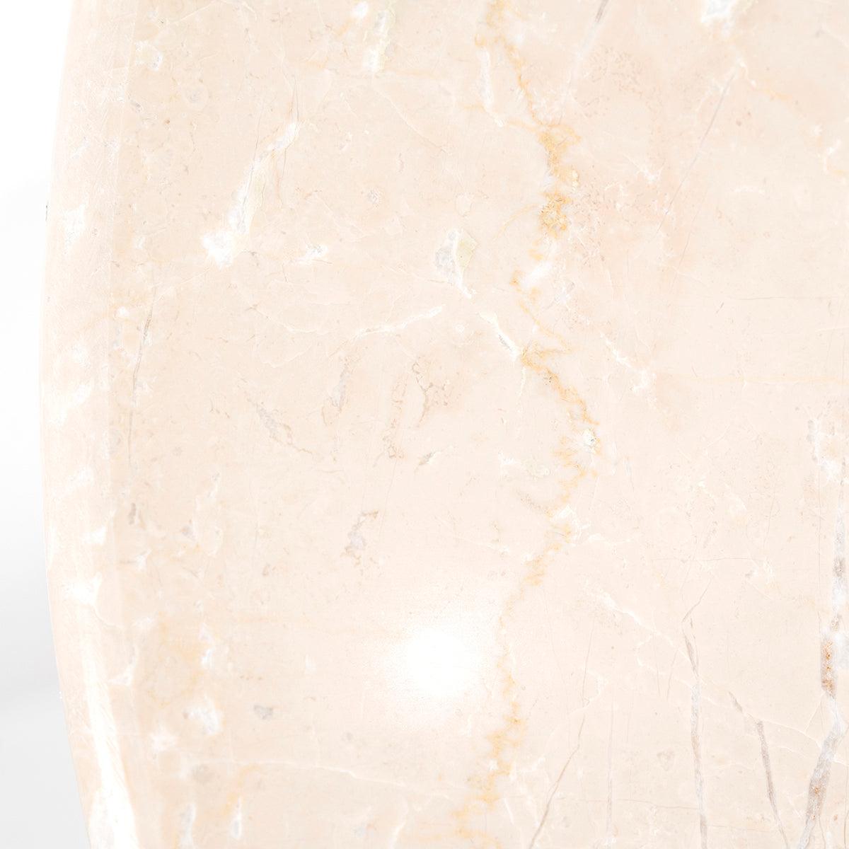 Sara Travertine/Mango Wood Side Table - WOO .Design